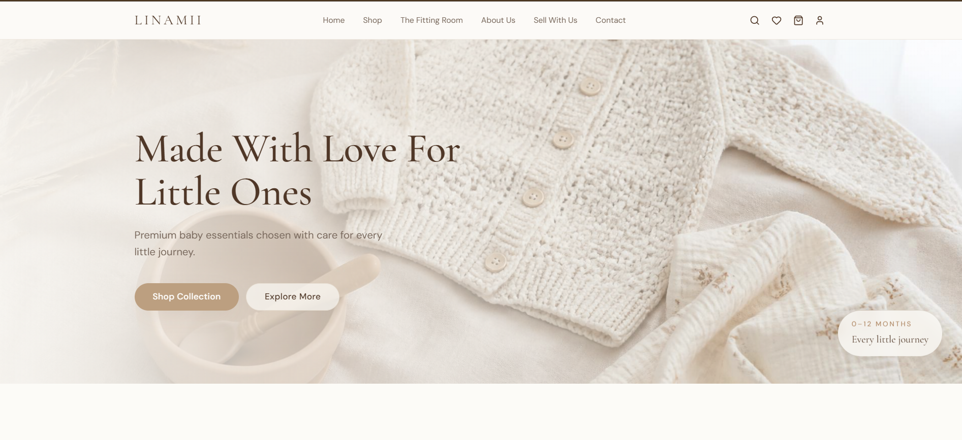 Linamii website homepage